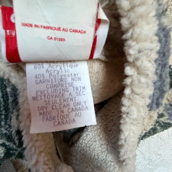 Vintage Quality Goods Canada Women Small Gray Sherpa Fleece Vest Pocket Full-Zip - Picture 9 of 9